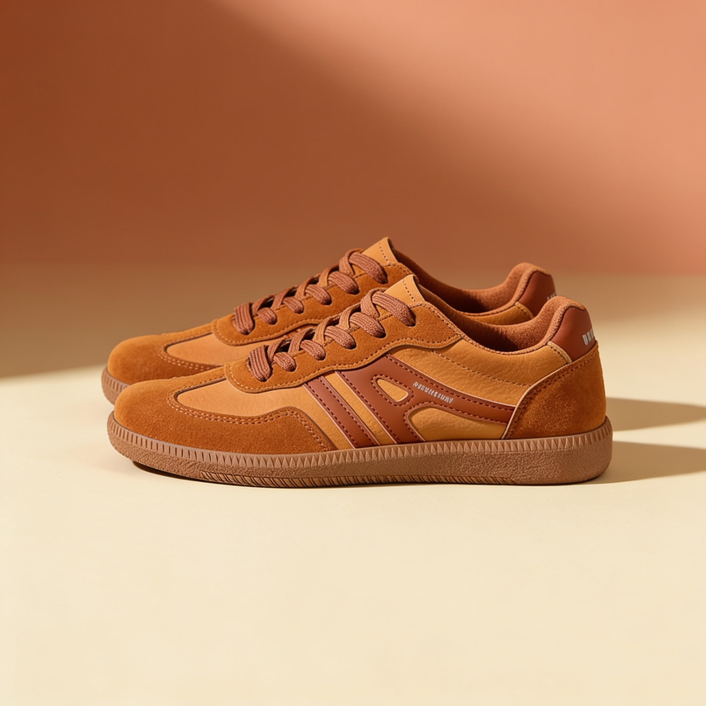 NuraWear Retro Court Sneakers - Brown