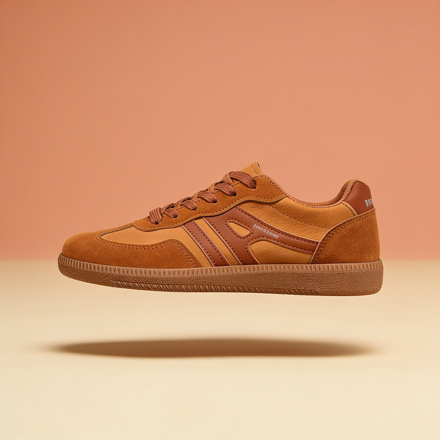 NuraWear Women's Retro Court Sneakers - Brown, side profile