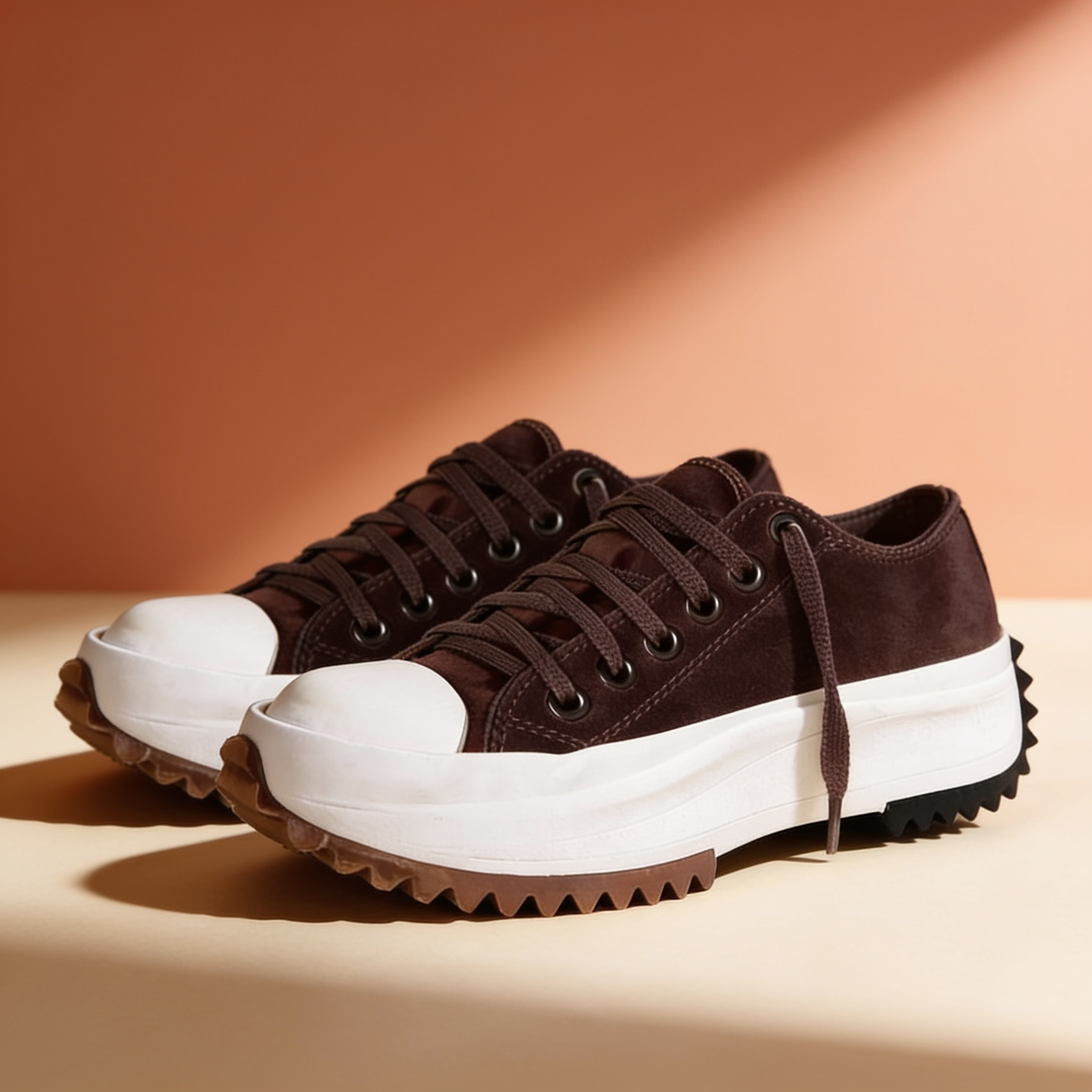 NuraWear Chunky Street Sneakers - Dark Brown