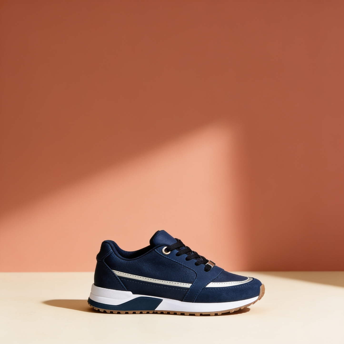 NuraWear Navy and Silver Sneakers - Blue