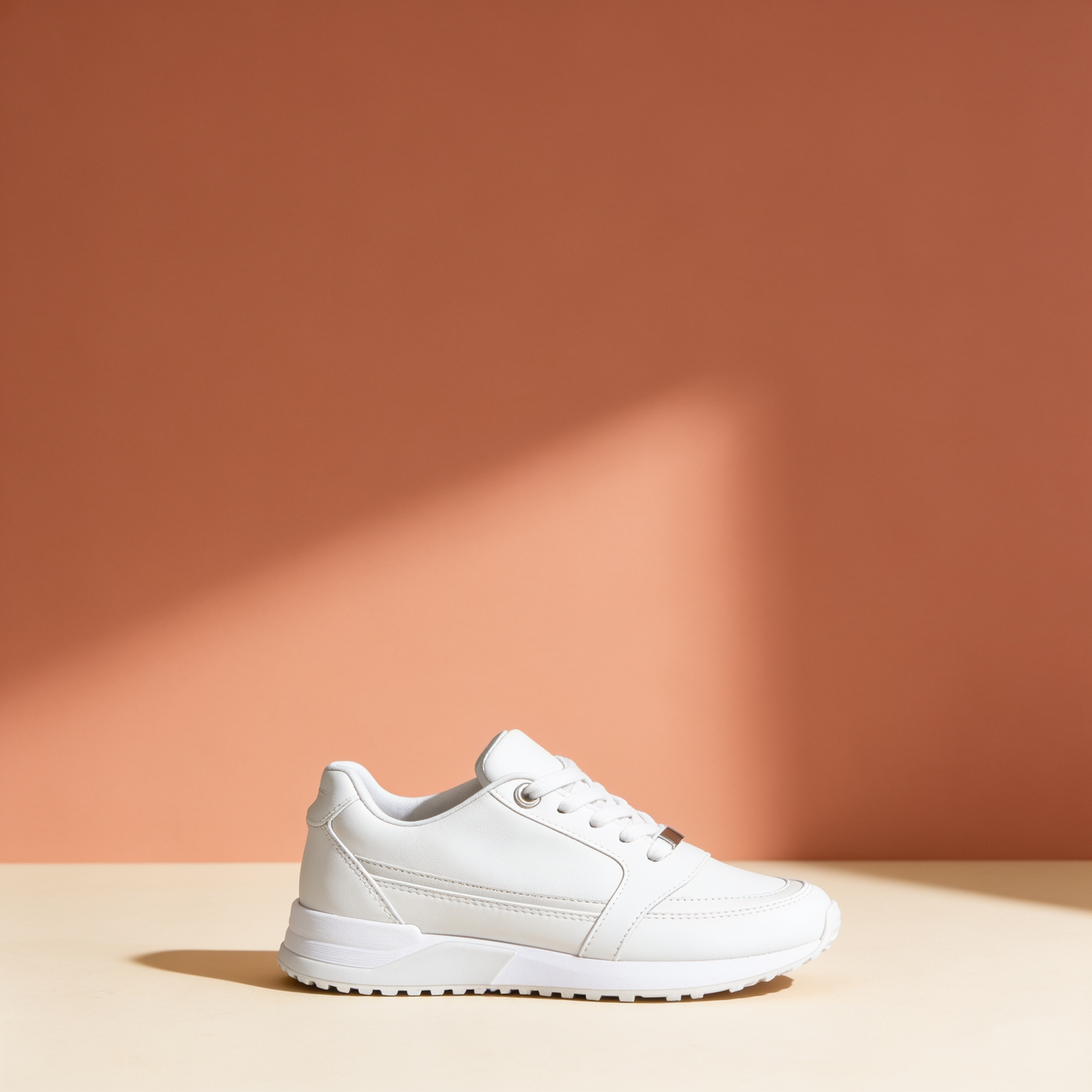 NuraWear Navy and Silver Sneakers - White
