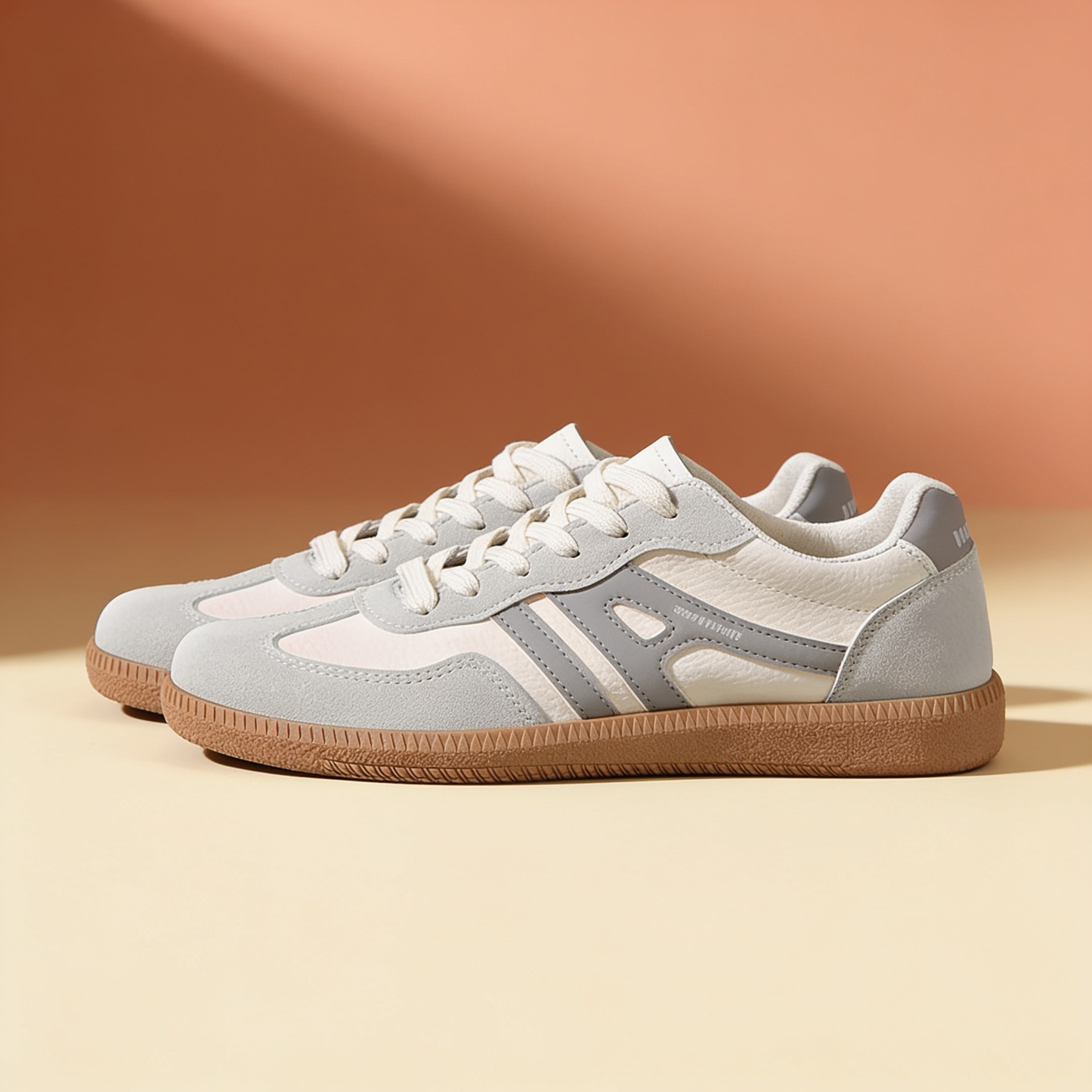 NuraWear Retro Court Sneakers - Gray