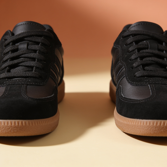 NuraWear Retro Court Sneakers - Black